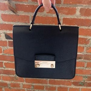 Furla top handle handbag with gold hardware